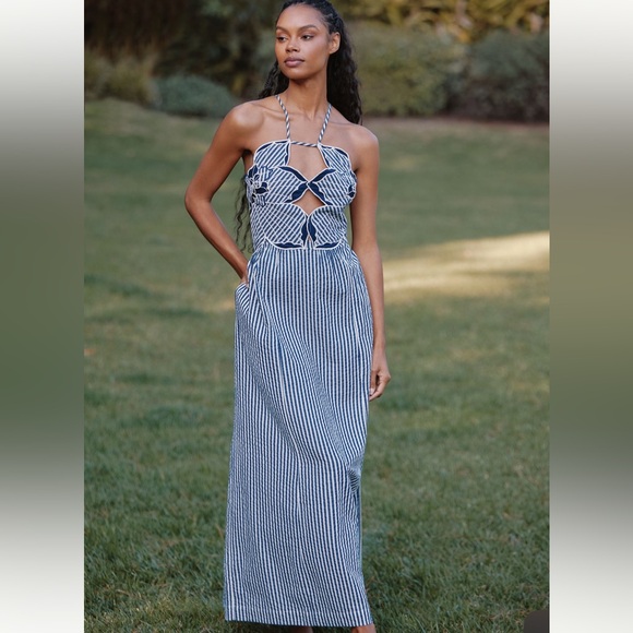 Anthropologie Dresses & Skirts - Anthropologie Celandine Hibiscus Cutwork Cotton Midi Dress